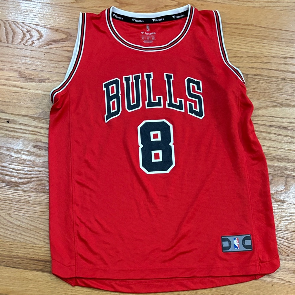 Fanatics Red and White Basketball Jersey
